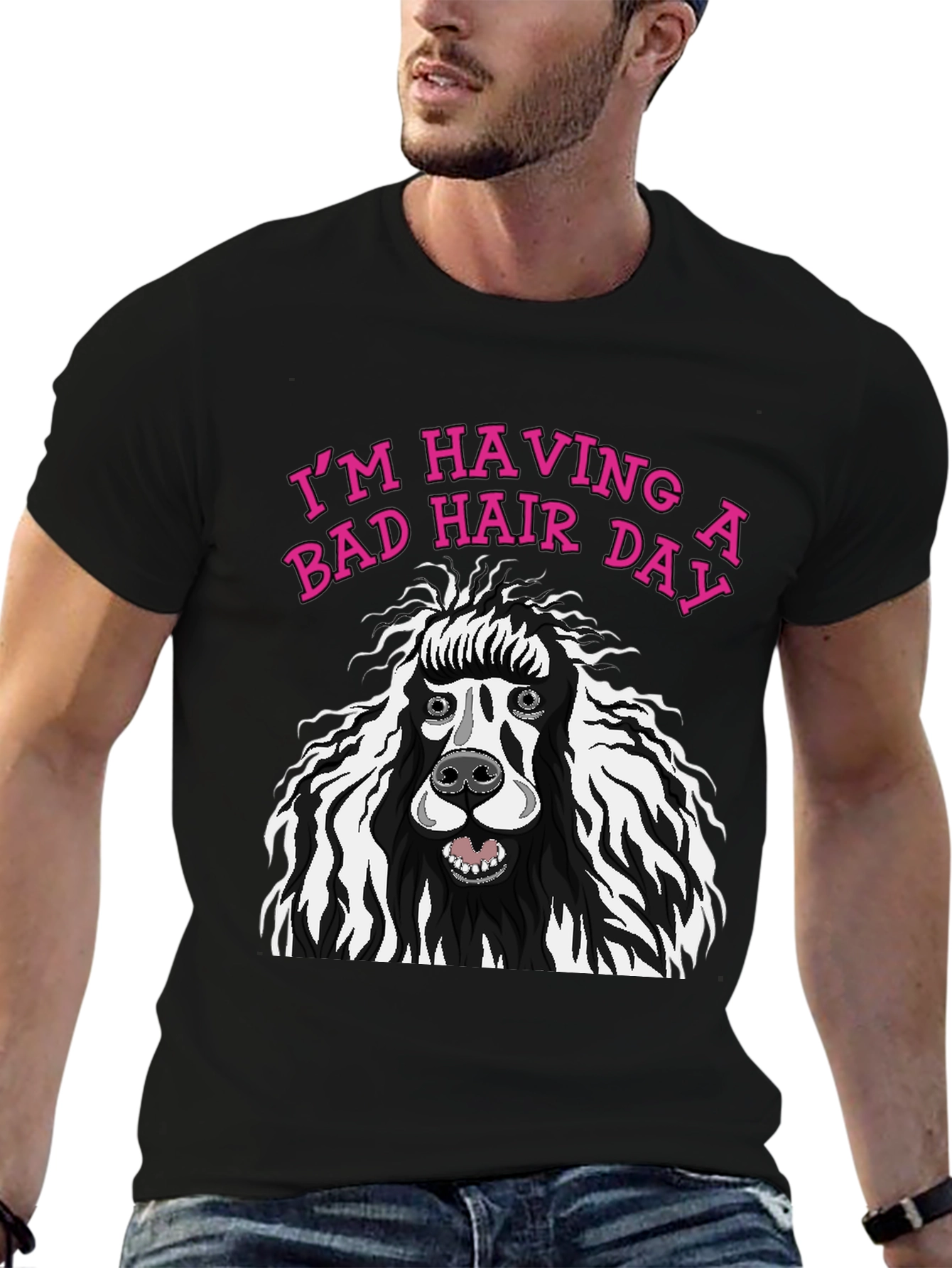 Bad Hair Day Poodle Graphic Tee