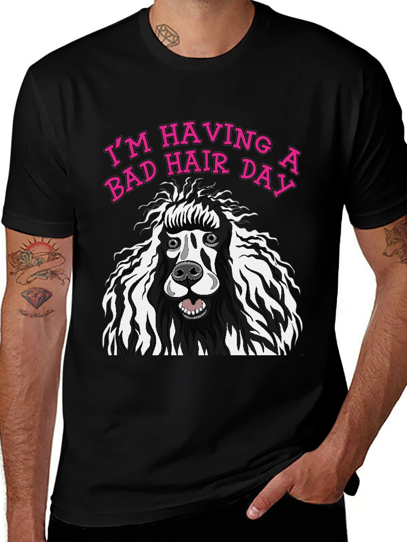 Bad Hair Day Poodle Graphic Tee