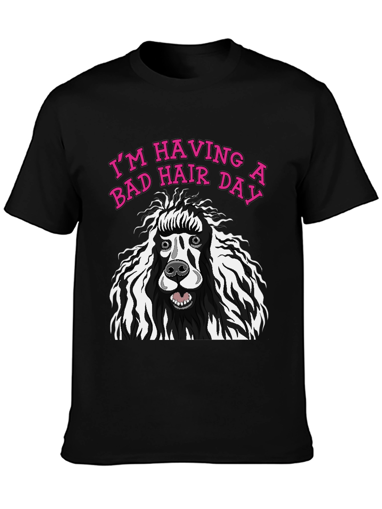 Bad Hair Day Poodle Graphic Tee