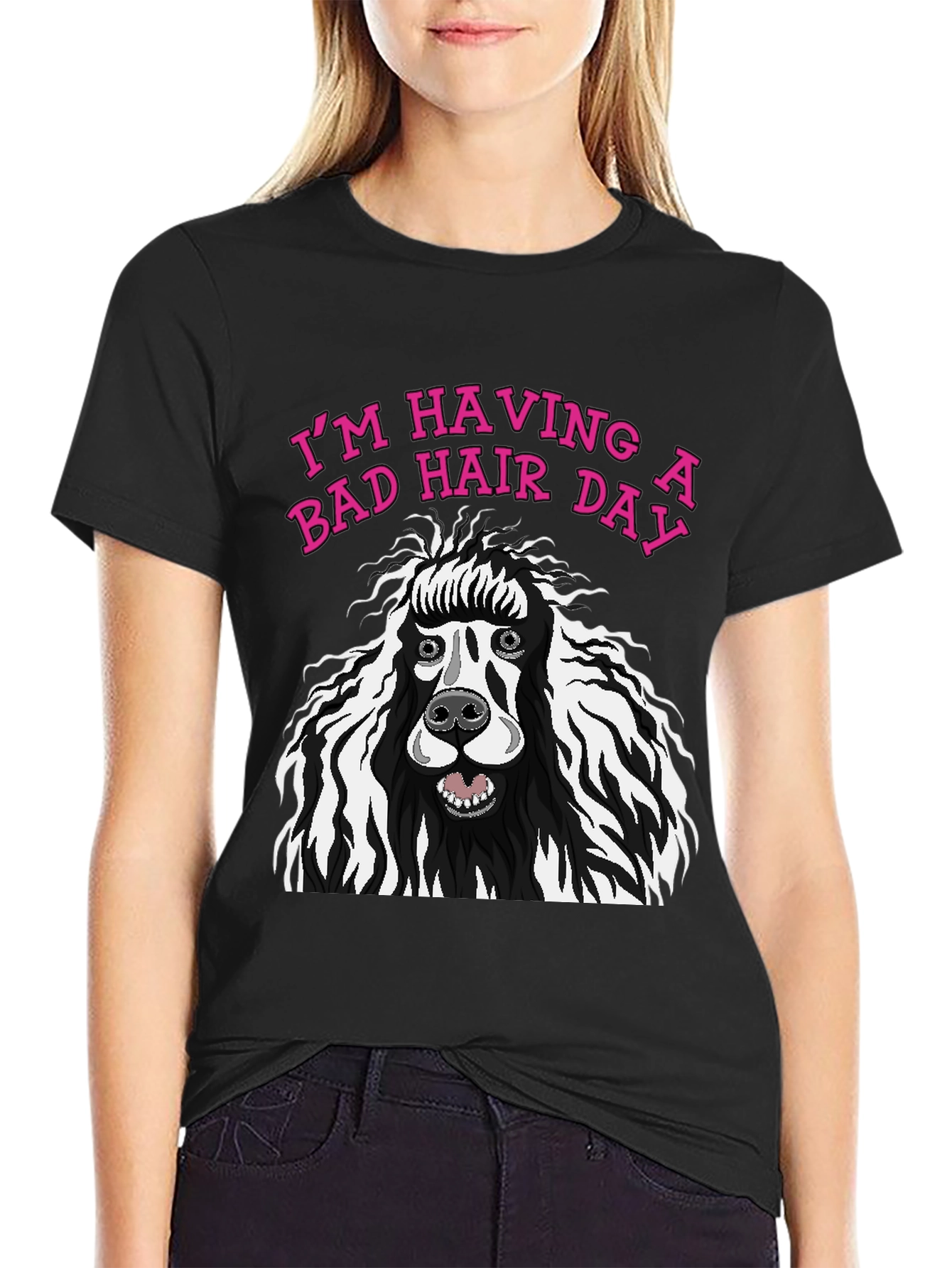 Bad Hair Day Poodle Graphic Tee