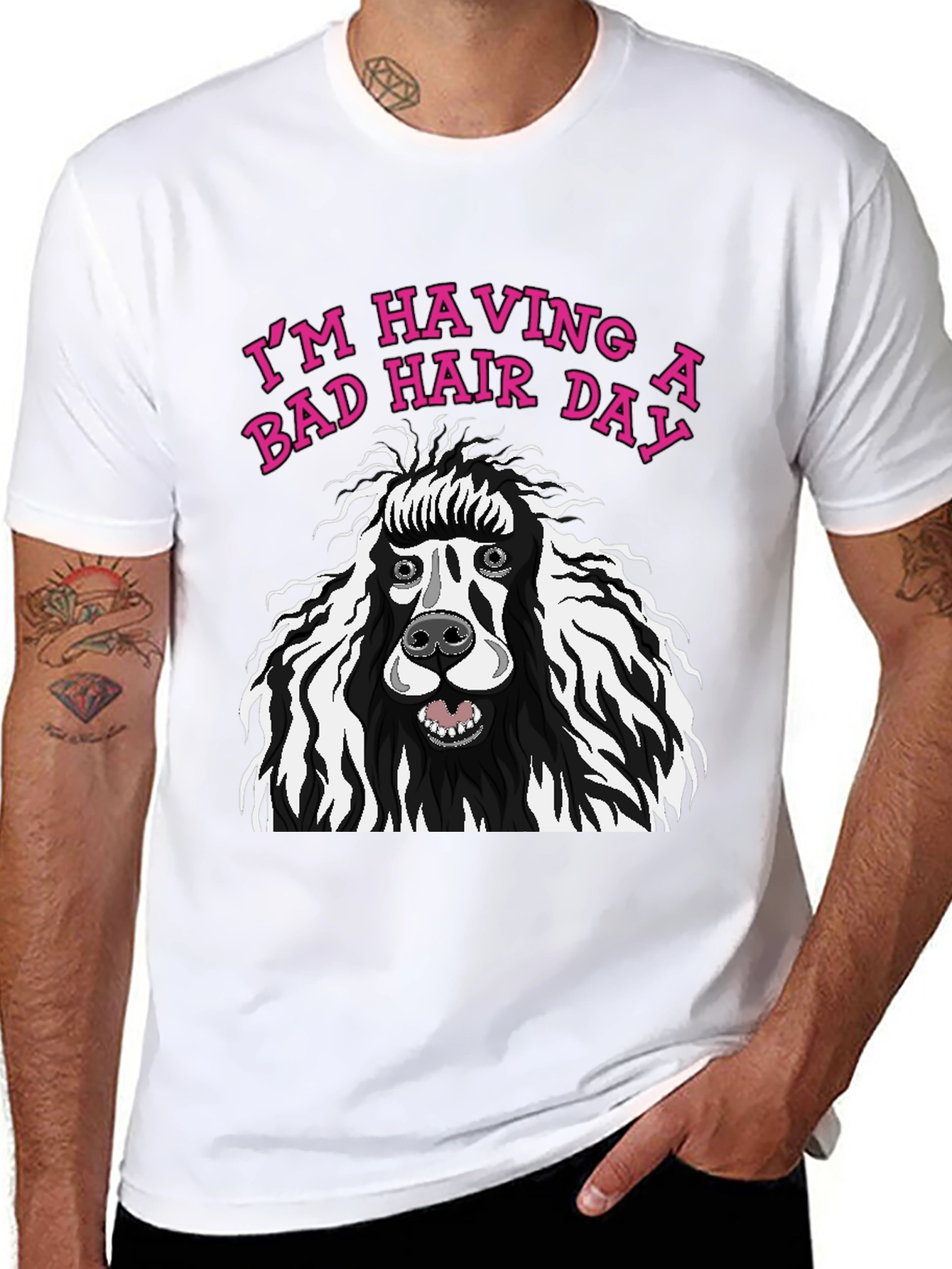 Bad Hair Day Poodle Graphic Tee