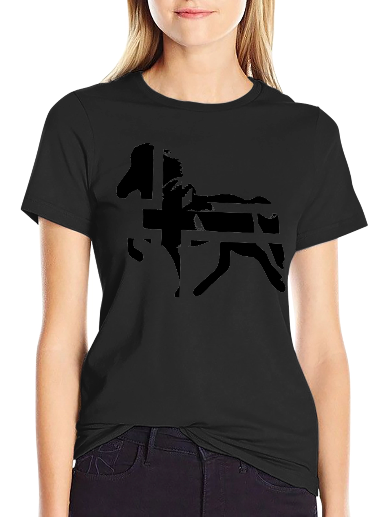 Black Horse Graphic Tee - Mens Casual Shirt