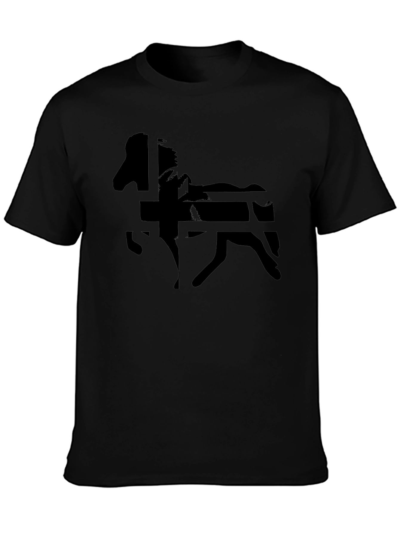 Black Horse Graphic Tee - Mens Casual Shirt