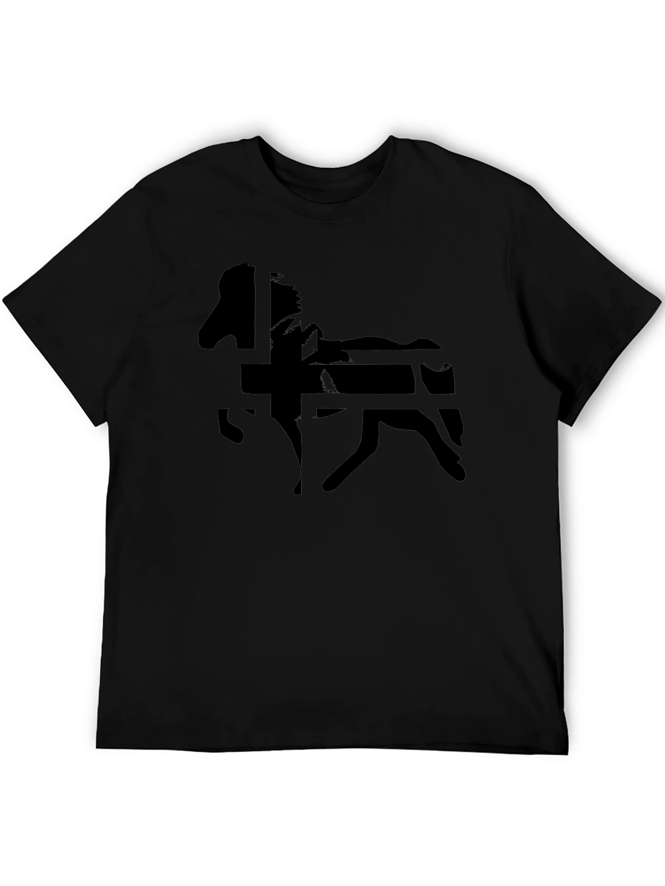 Black Horse Graphic Tee - Mens Casual Shirt