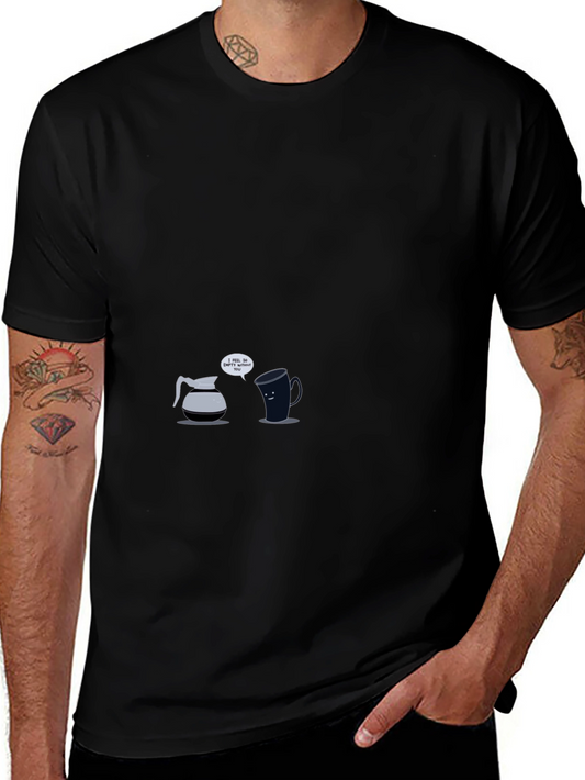 Funny Coffee Relationship Black T-Shirt