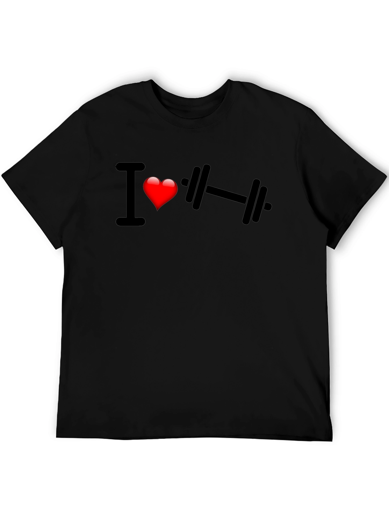 I Heart Weightlifting Black T-Shirt