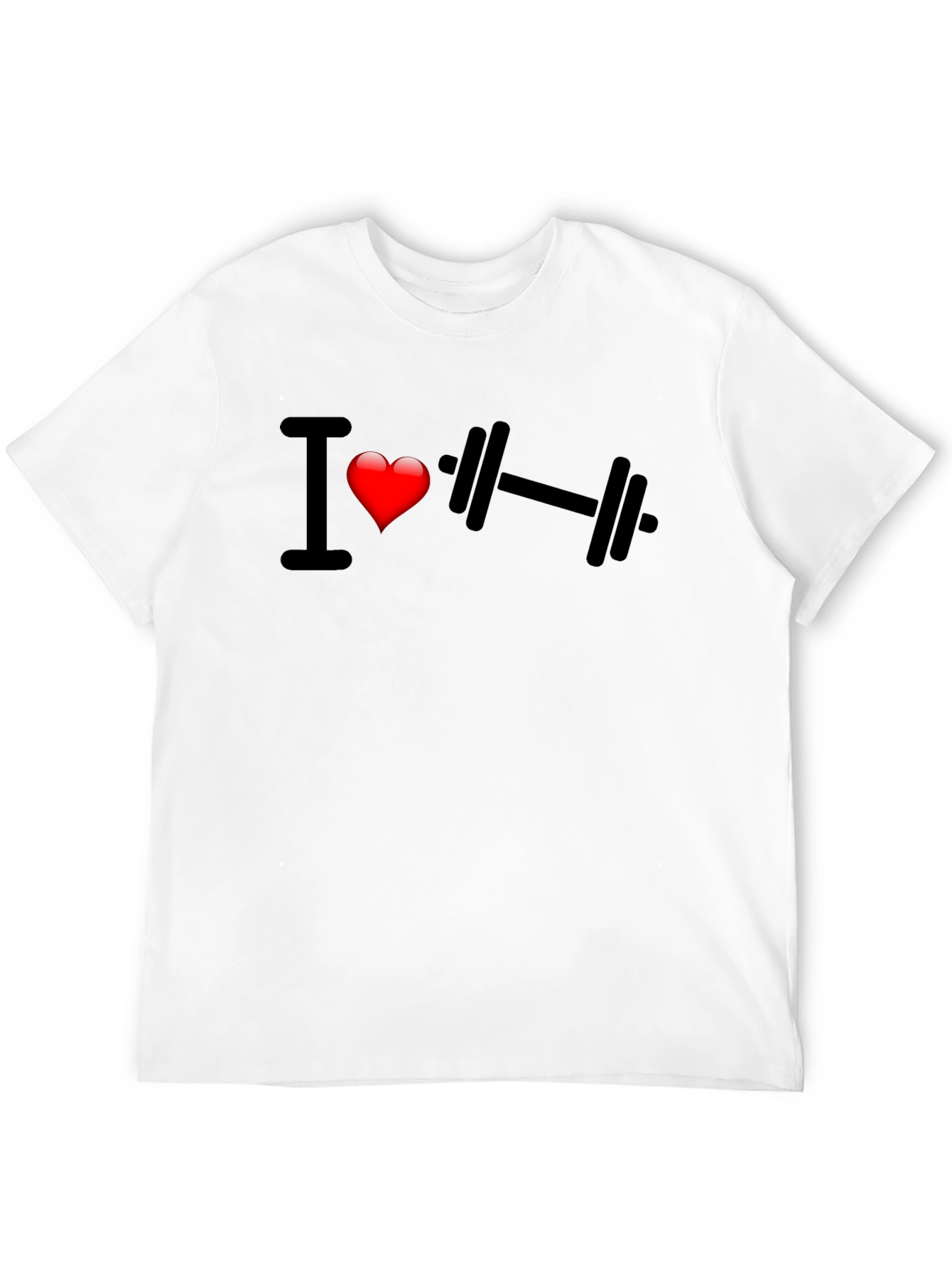 I Heart Weightlifting Black T-Shirt