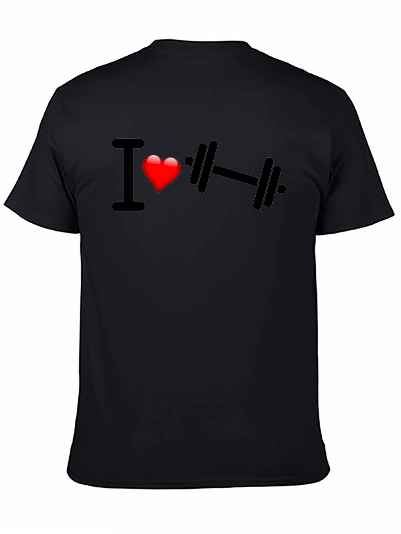 I Heart Weightlifting Black T-Shirt