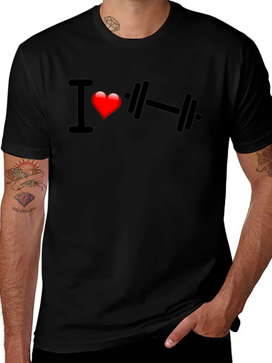 I Heart Weightlifting Black T-Shirt