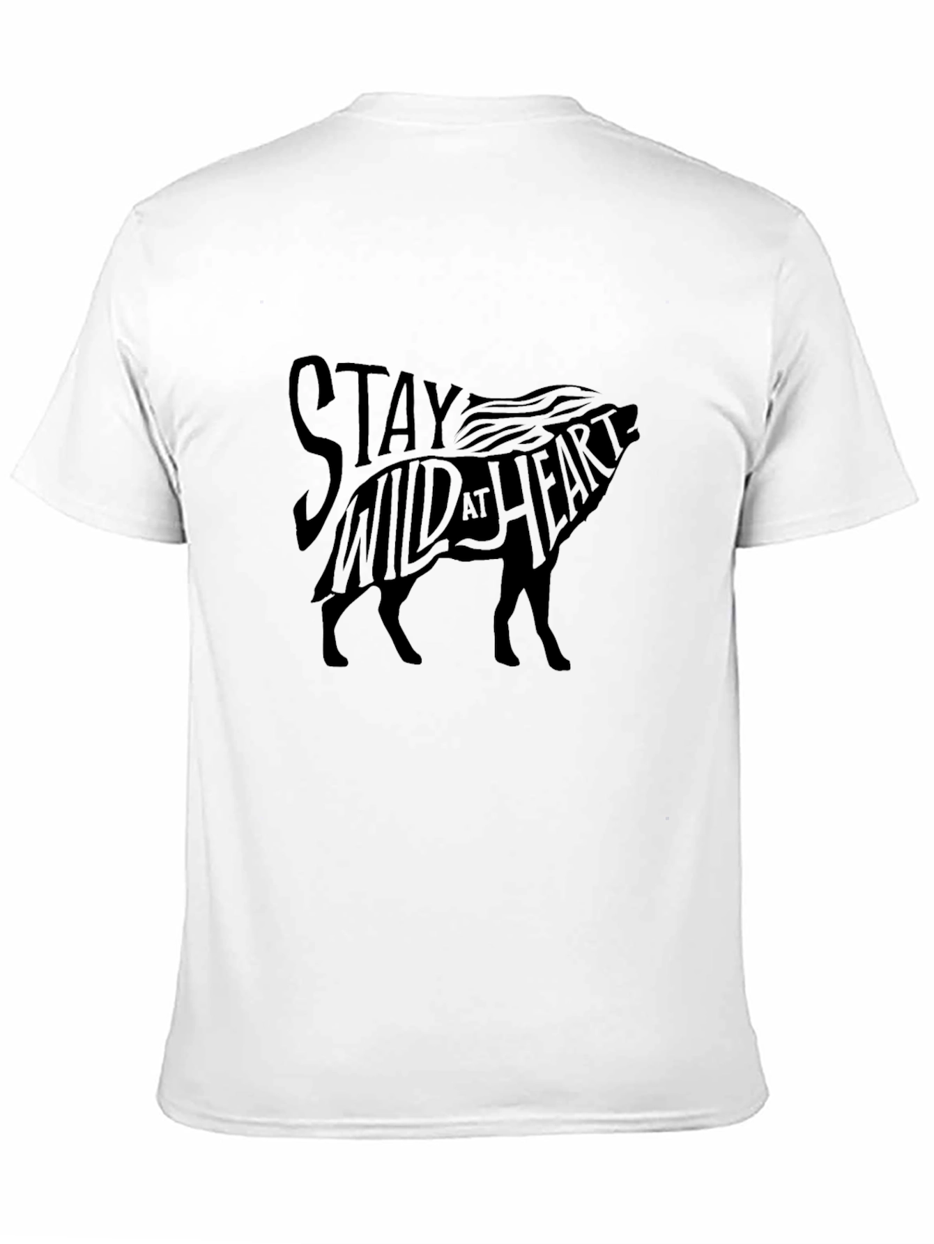 Stay Wild at Heart Graphic T-Shirt - Black