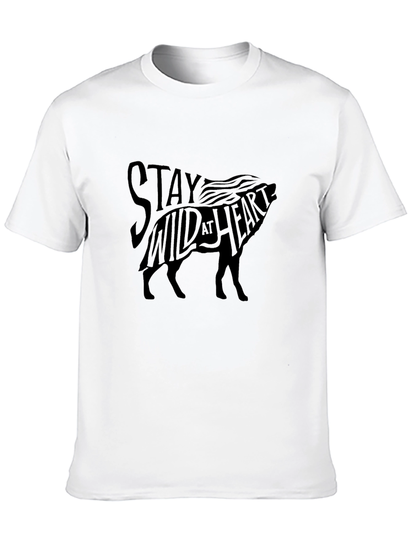 Stay Wild at Heart Graphic T-Shirt - Black