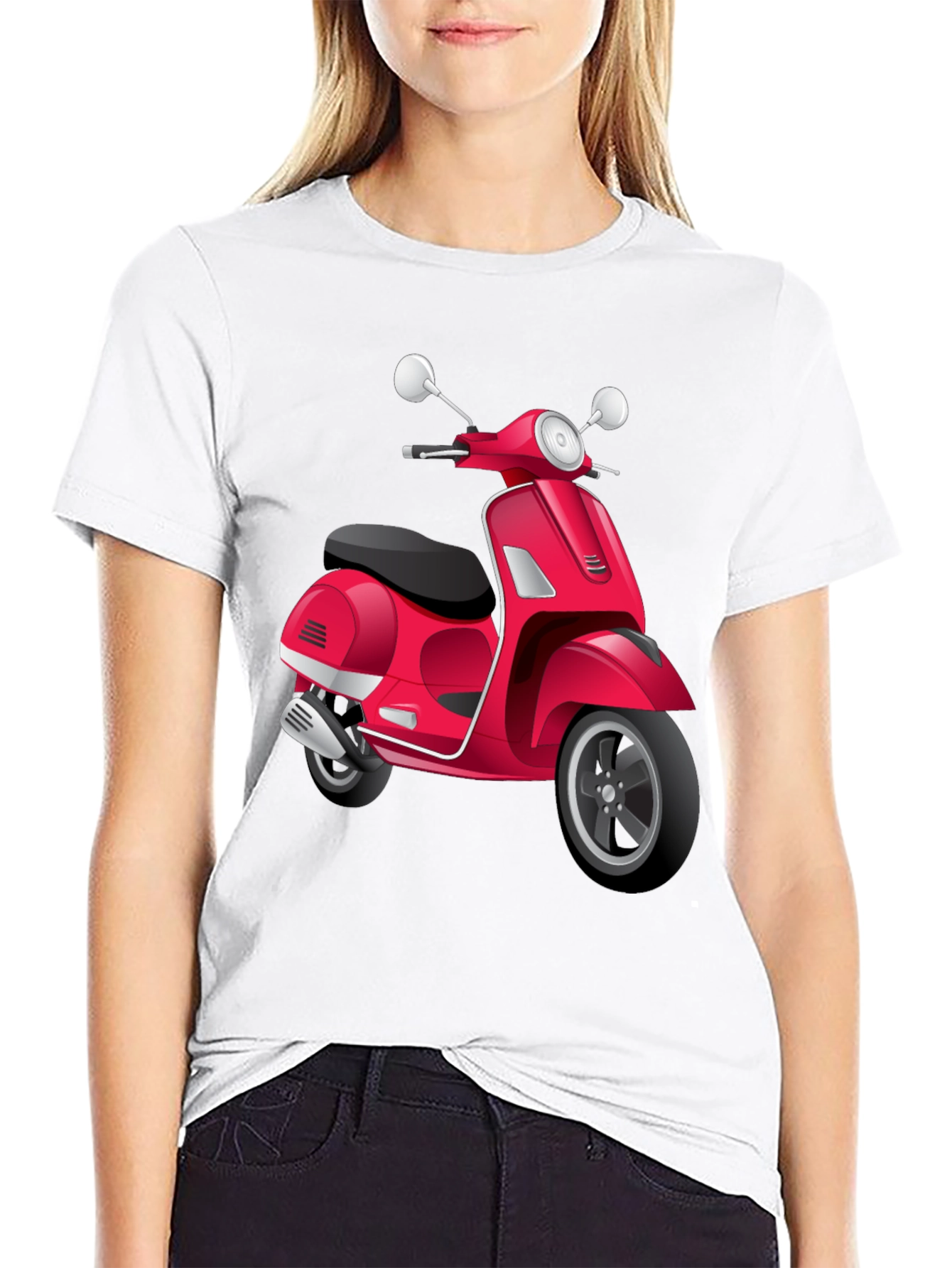 Scooter Graphic Tee - Retro Style