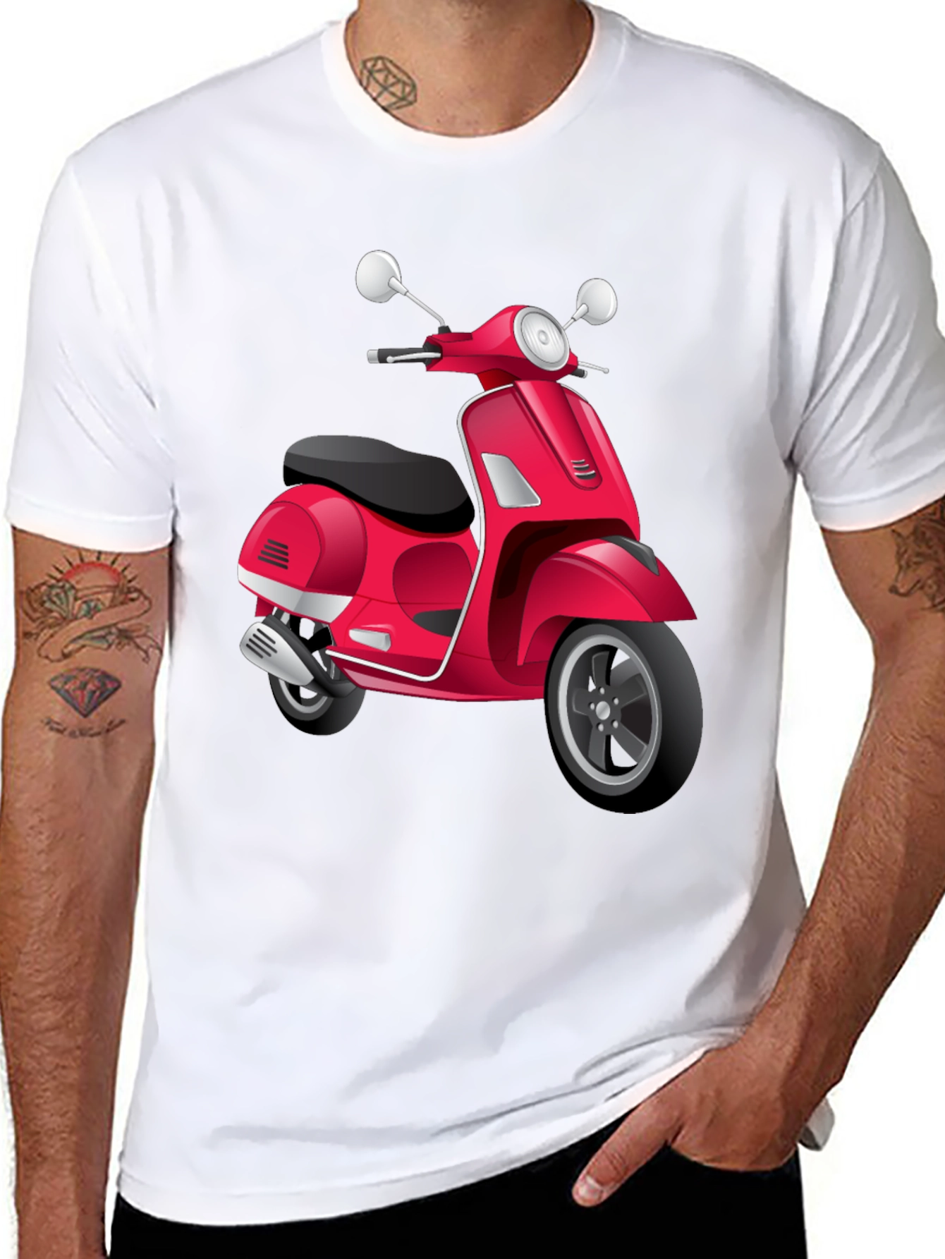 Scooter Graphic Tee - Retro Style