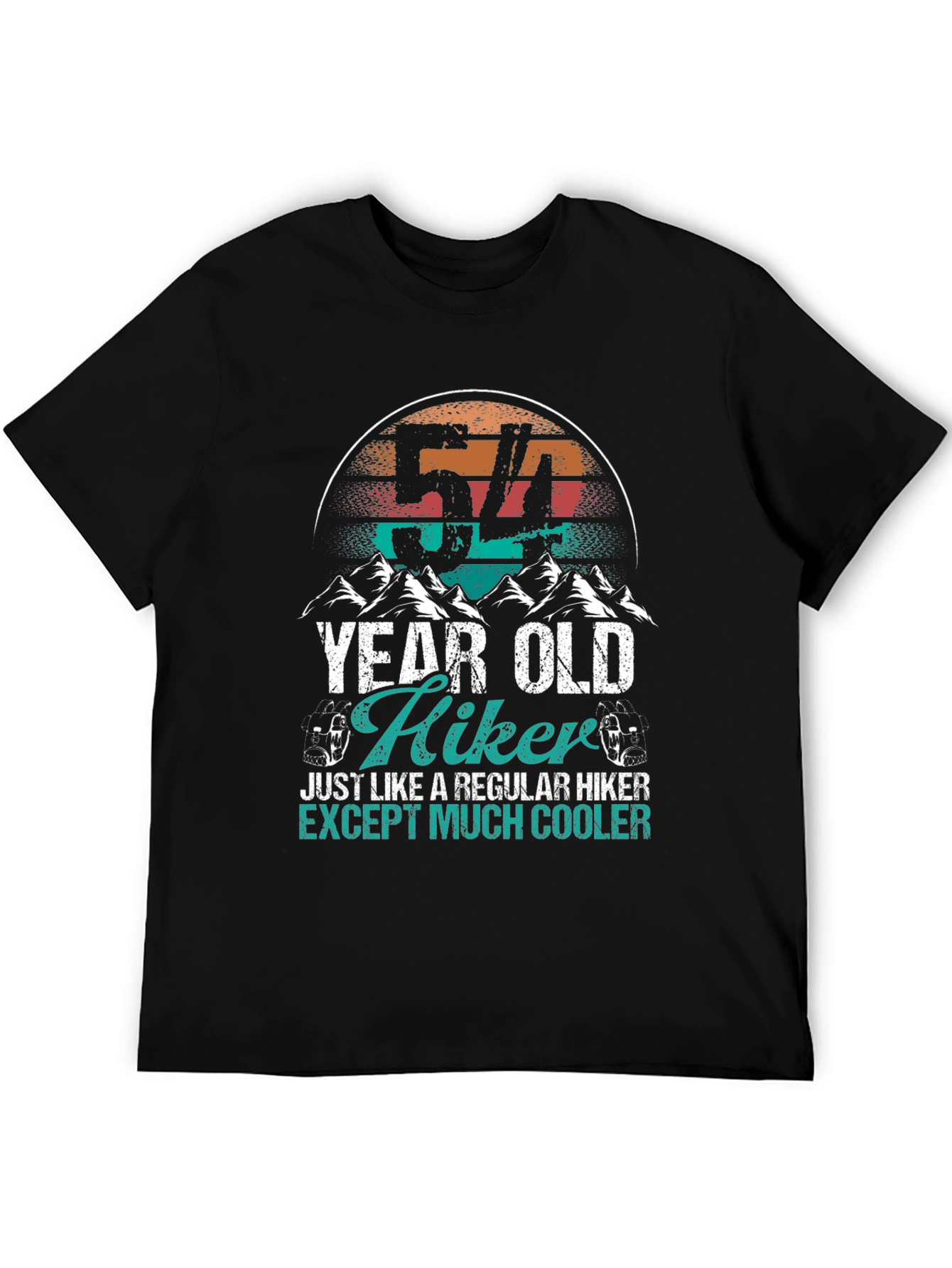 54 Year Old Hiker T-Shirt - Cool Hiking Apparel