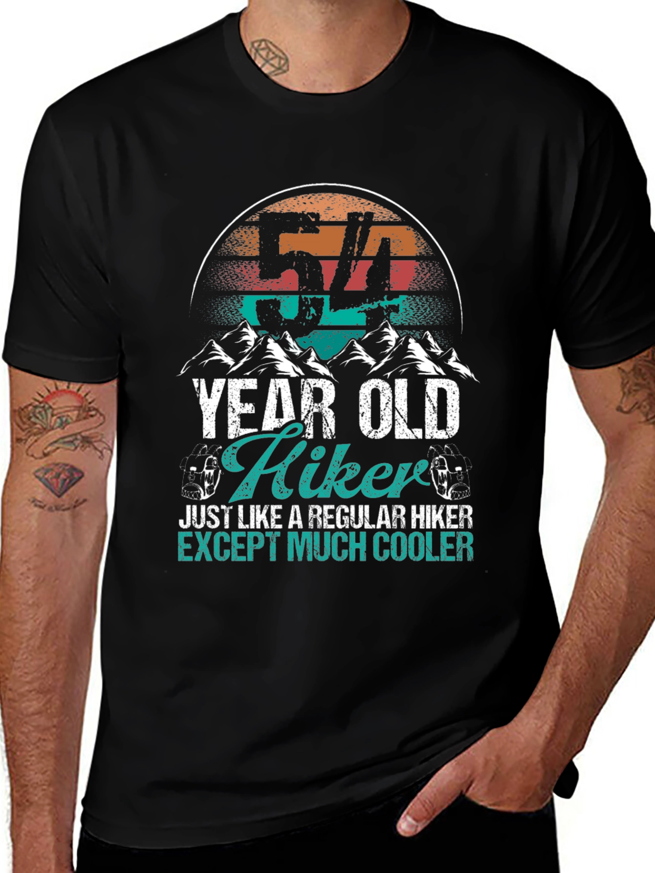 54 Year Old Hiker T-Shirt - Cool Hiking Apparel