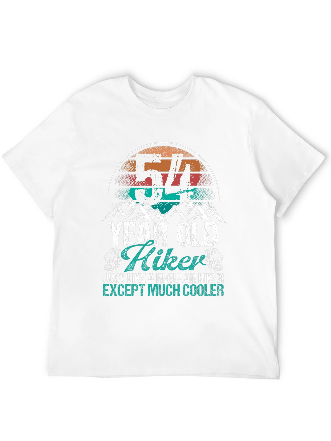 54 Year Old Hiker T-Shirt - Cool Hiking Apparel