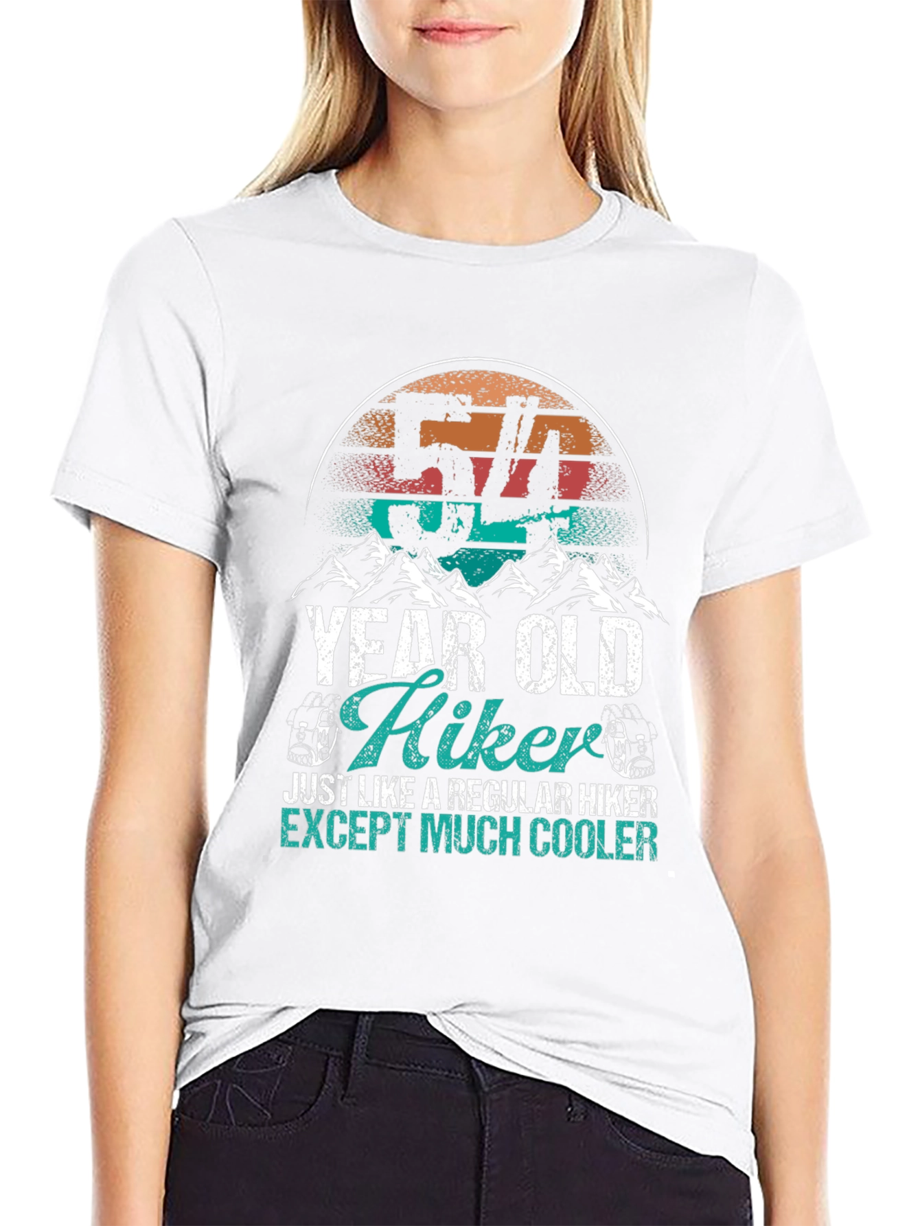54 Year Old Hiker T-Shirt - Cool Hiking Apparel