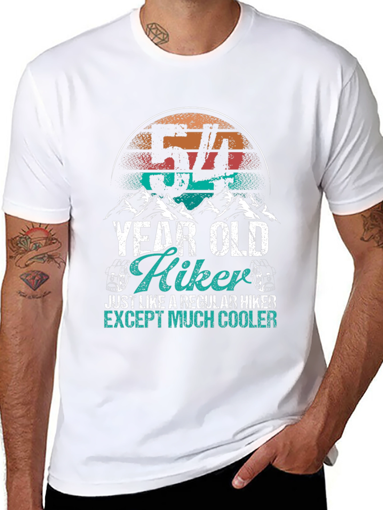 54 Year Old Hiker T-Shirt - Cool Hiking Apparel
