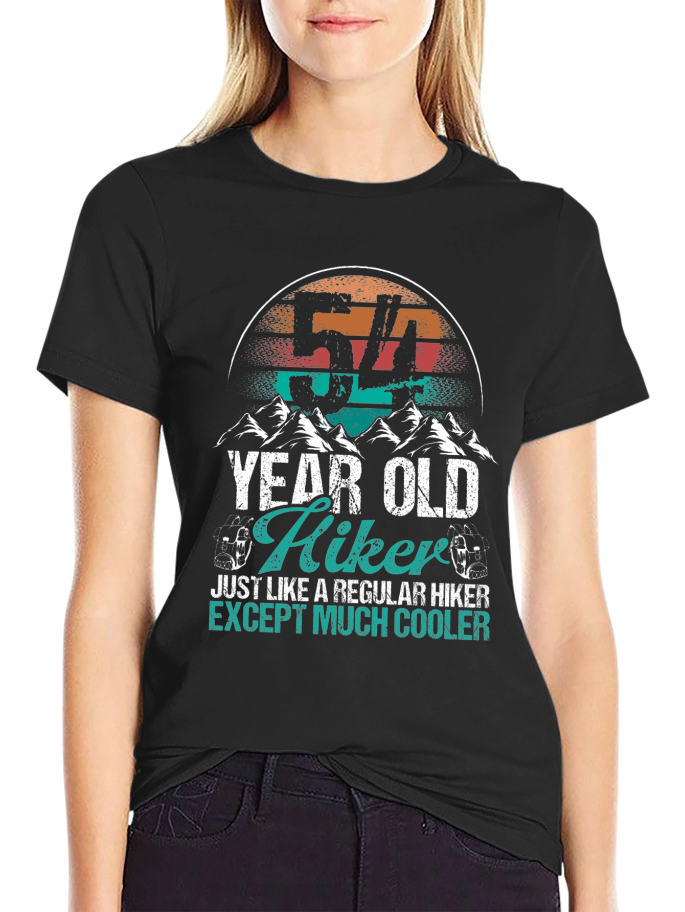 54 Year Old Hiker T-Shirt - Cool Hiking Apparel