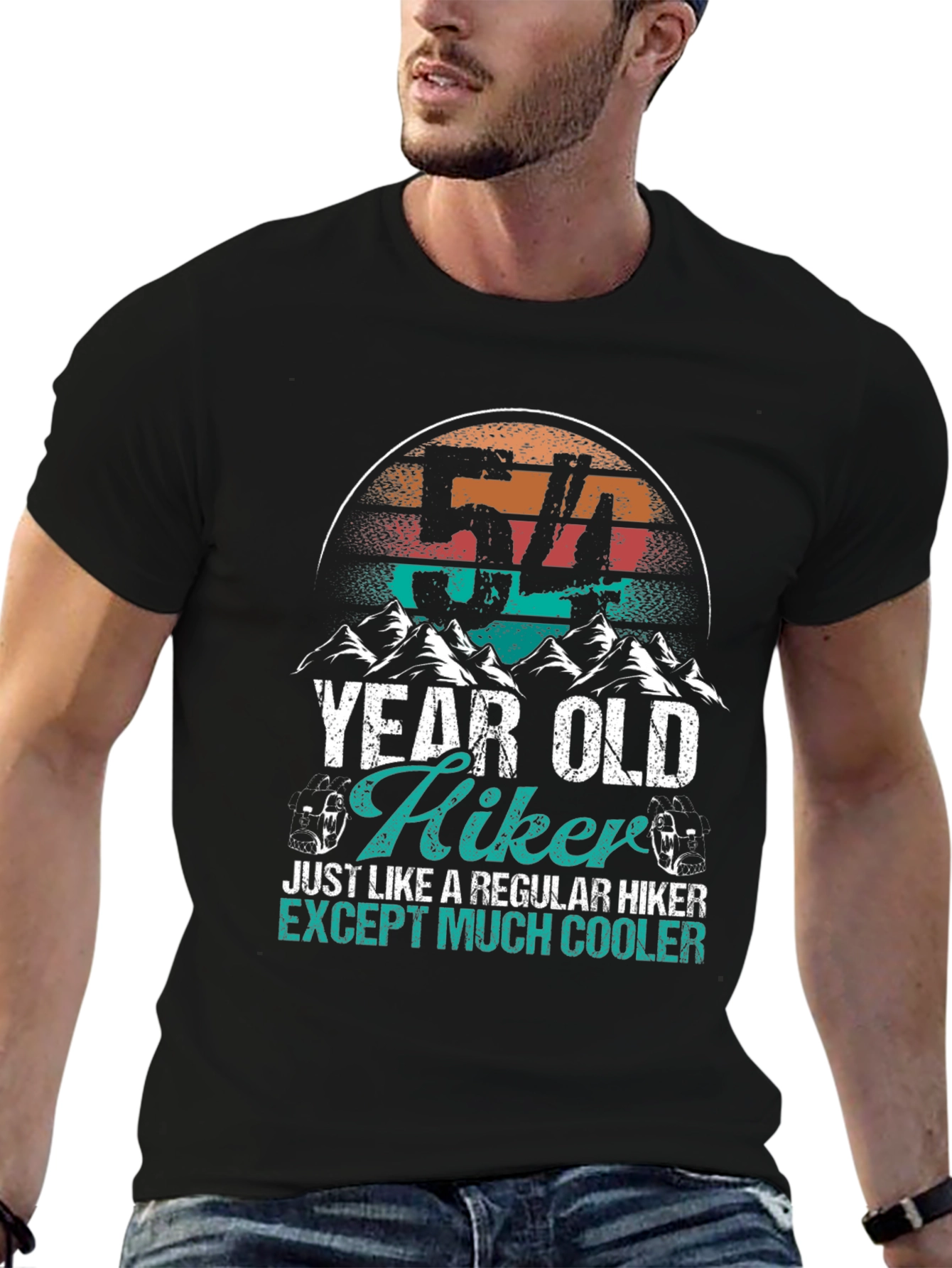 54 Year Old Hiker T-Shirt - Cool Hiking Apparel