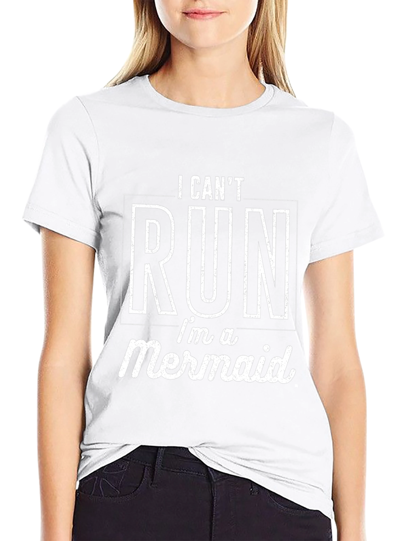 I Cant Run Im a Mermaid Black T-Shirt