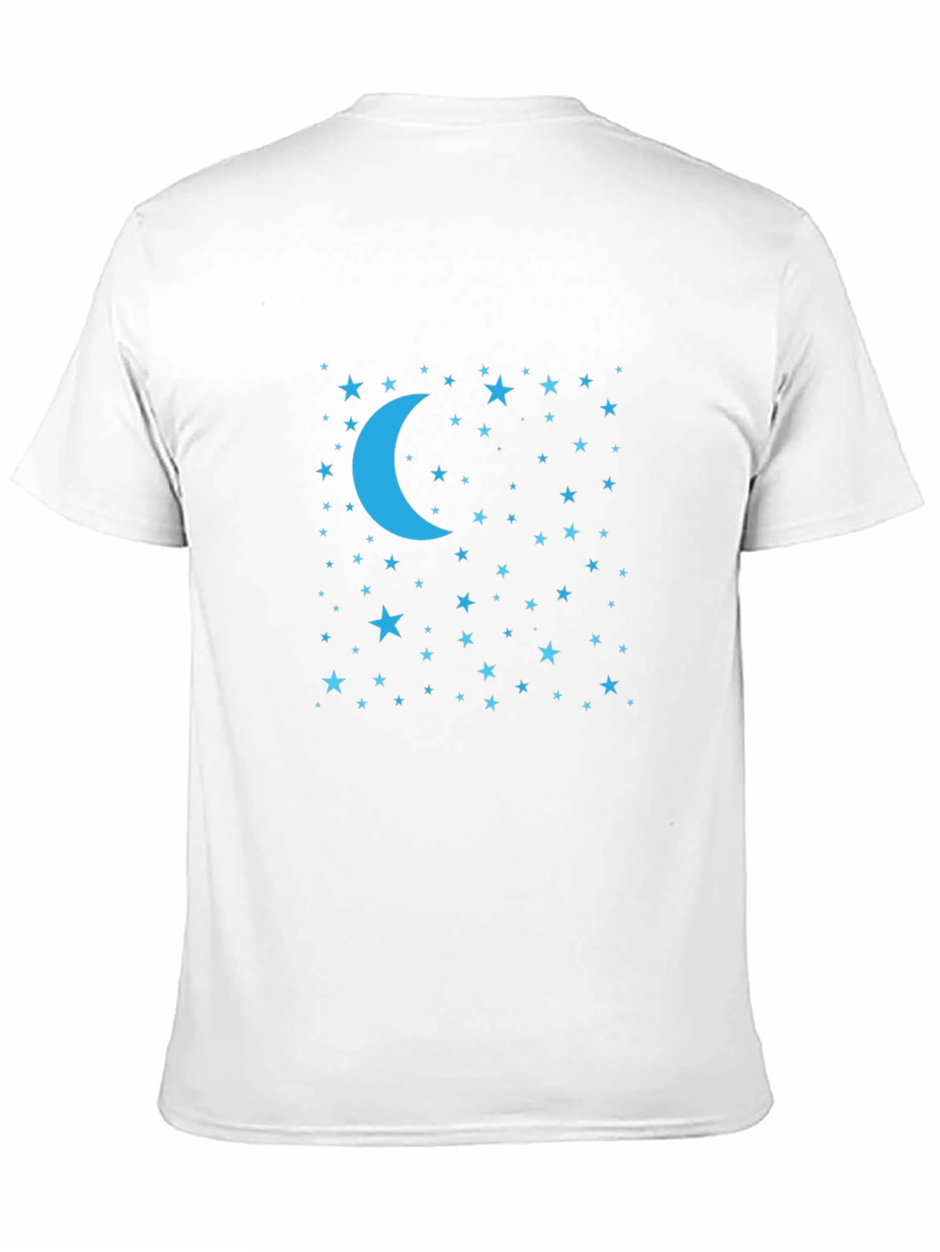 Celestial Moon & Stars Graphic Tee - Black