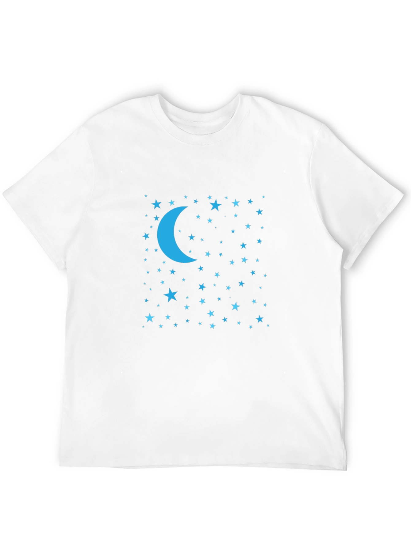 Celestial Moon & Stars Graphic Tee - Black