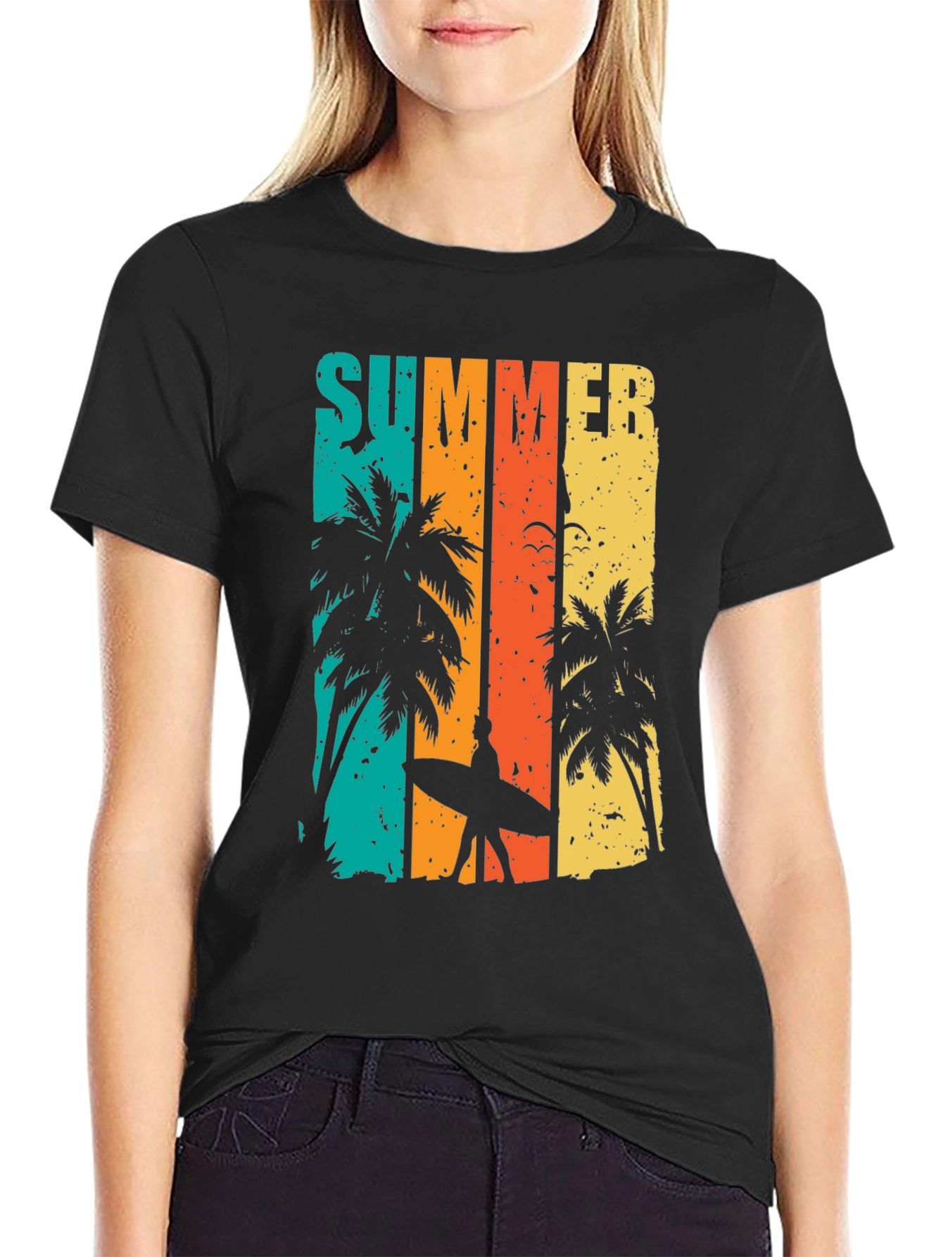Retro Summer Beach Graphic T-Shirt