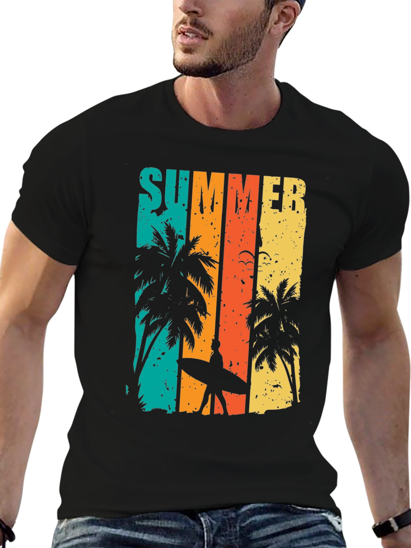 Retro Summer Beach Graphic T-Shirt