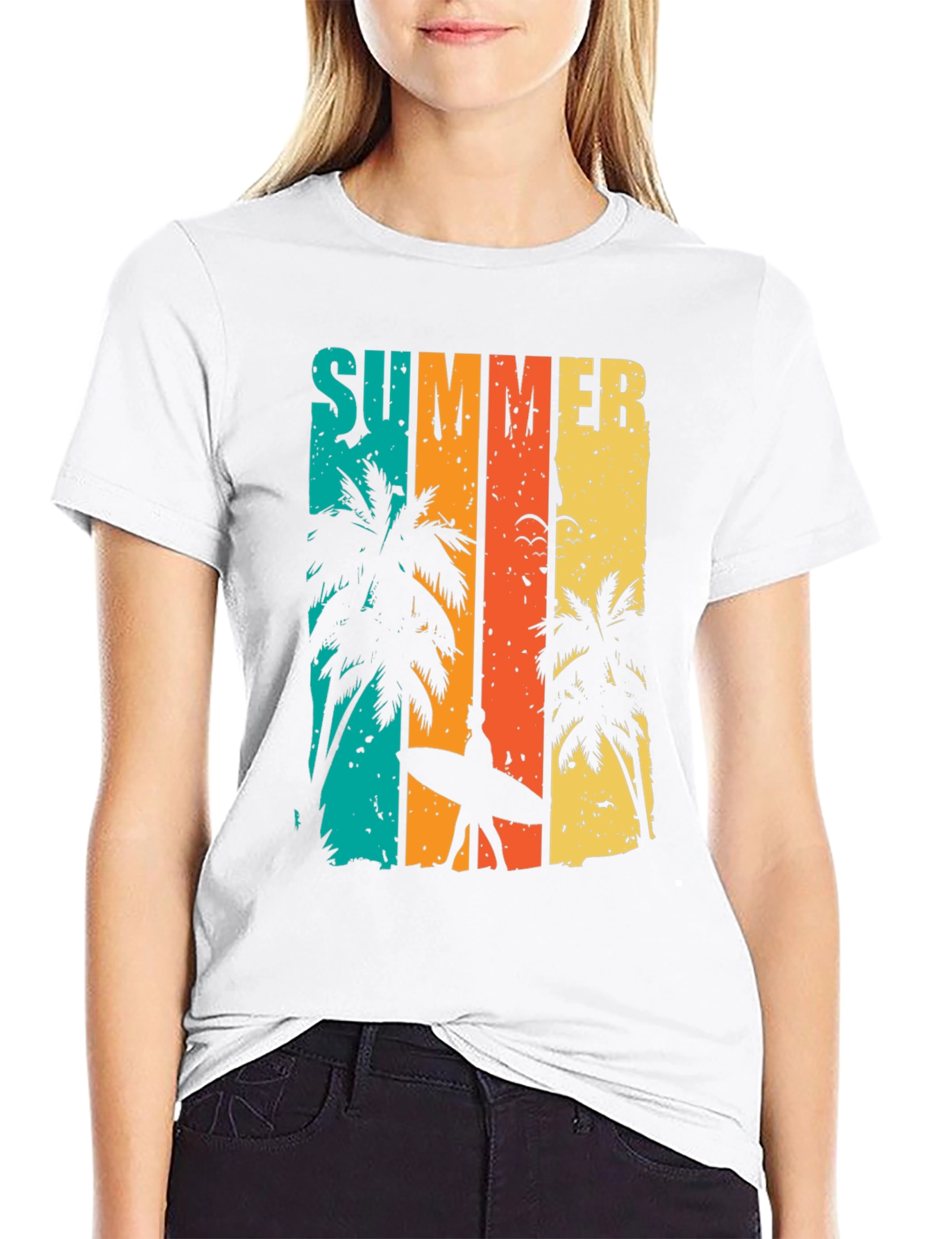 Retro Summer Beach Graphic T-Shirt