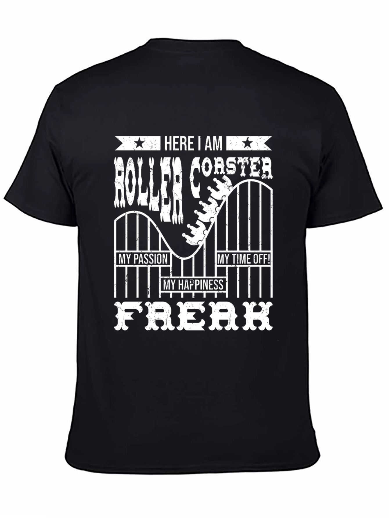 Roller Coaster Freak Graphic T-Shirt