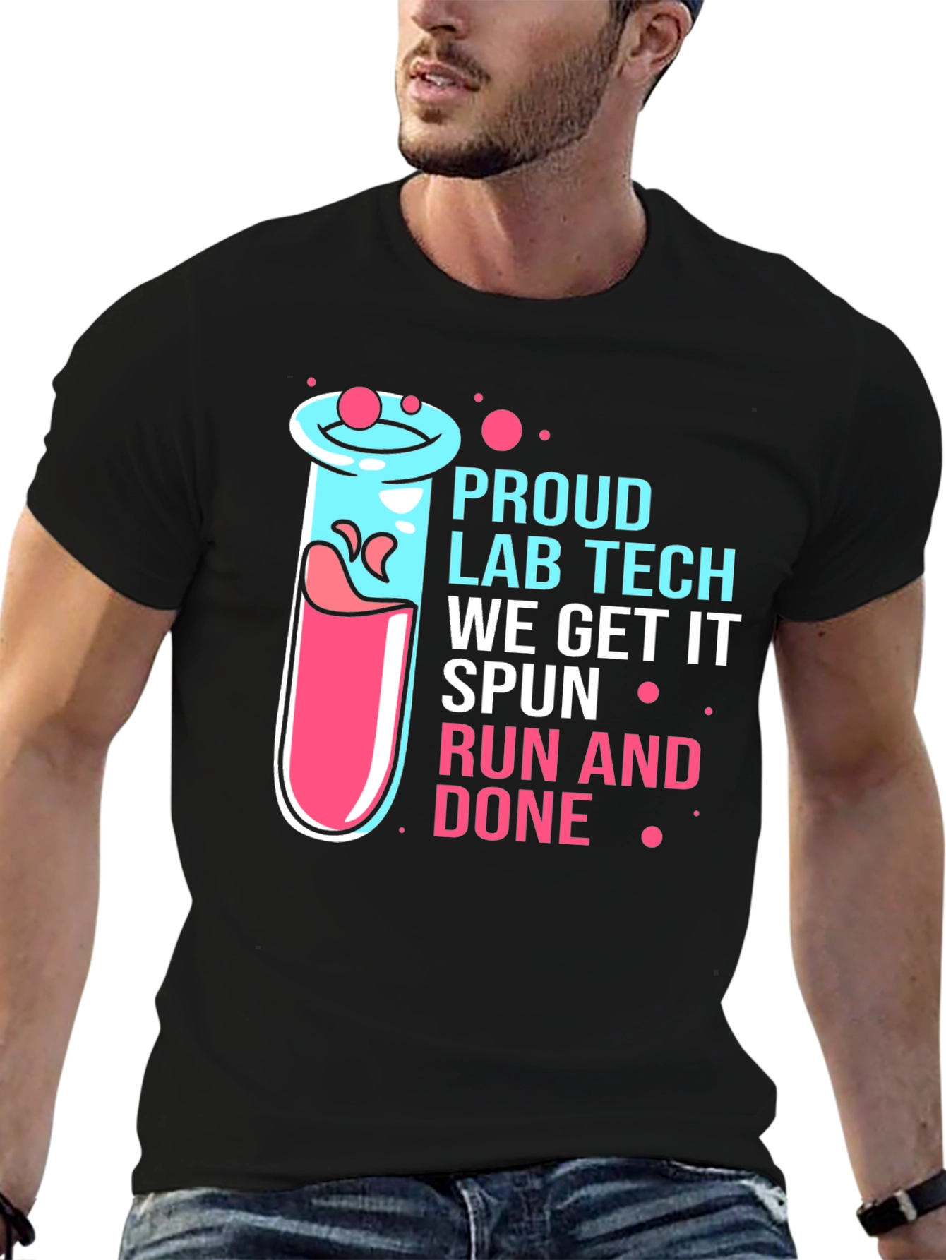 Proud Lab Tech Black T-Shirt