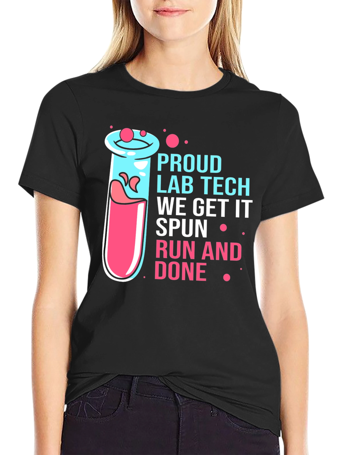 Proud Lab Tech Black T-Shirt