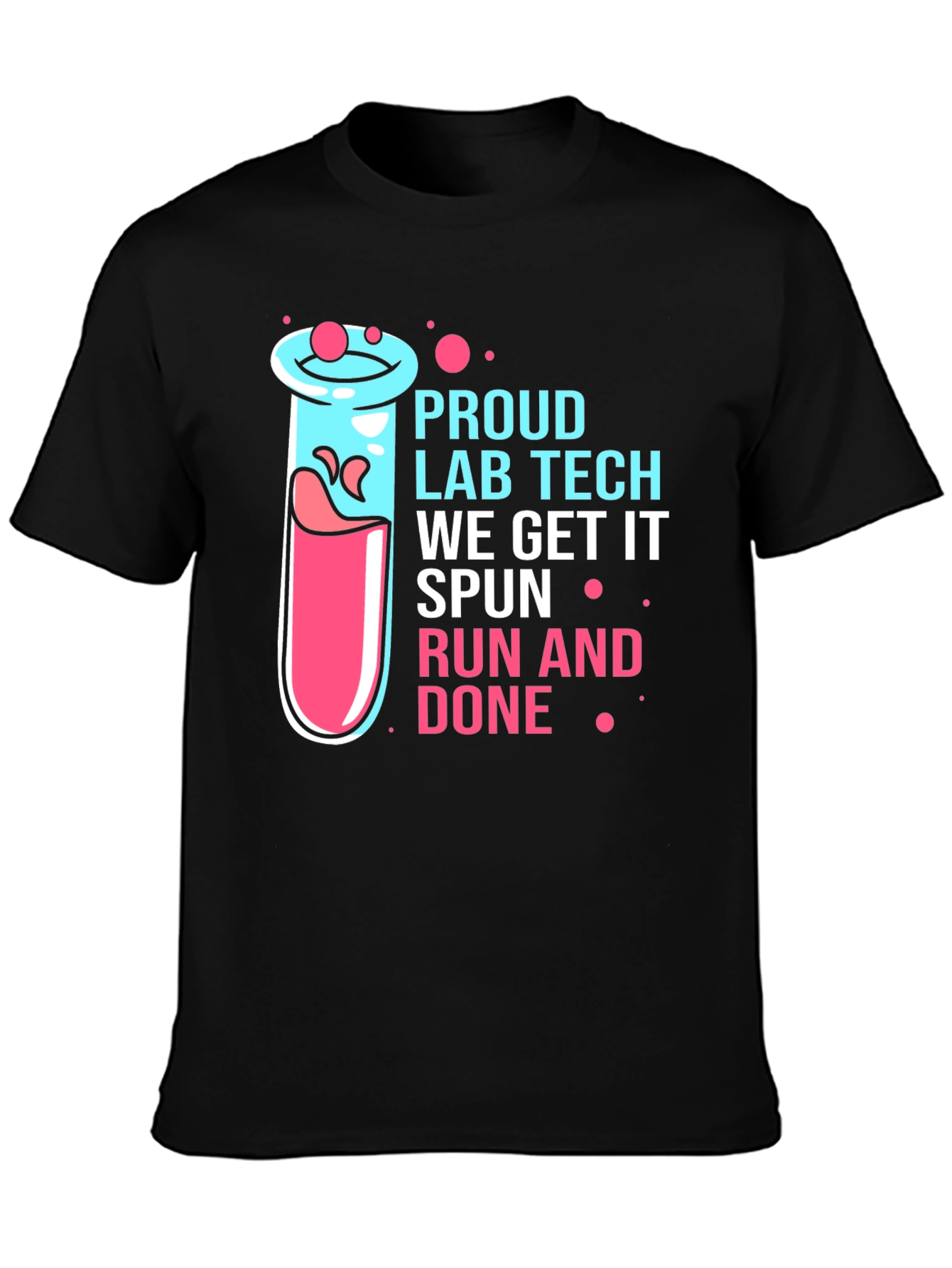 Proud Lab Tech Black T-Shirt