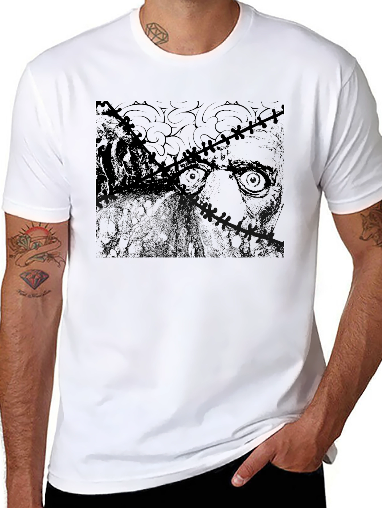 Unique Graphic Tee - Dark Zombie Style