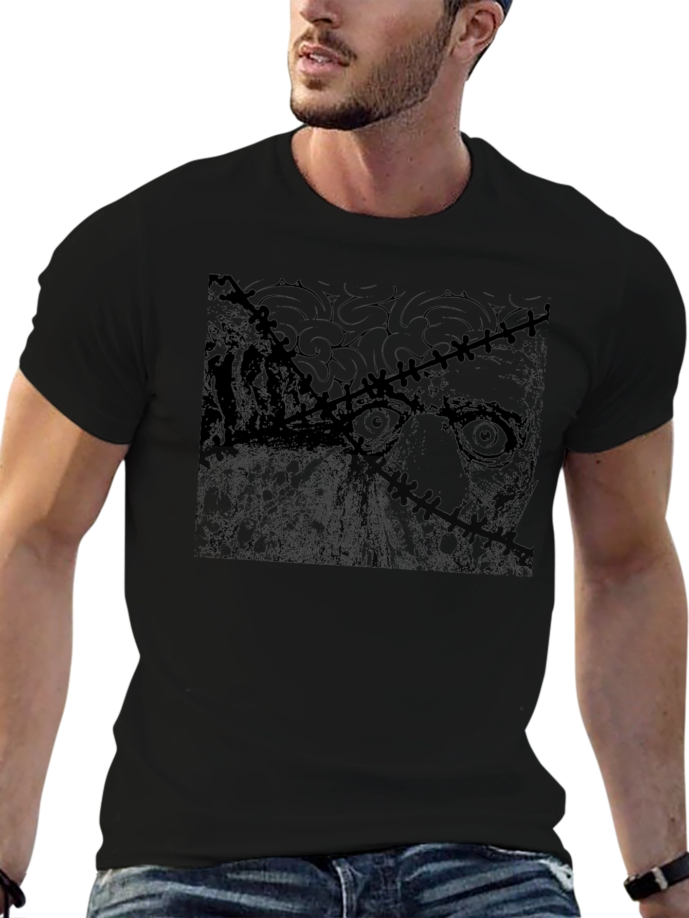 Unique Graphic Tee - Dark Zombie Style