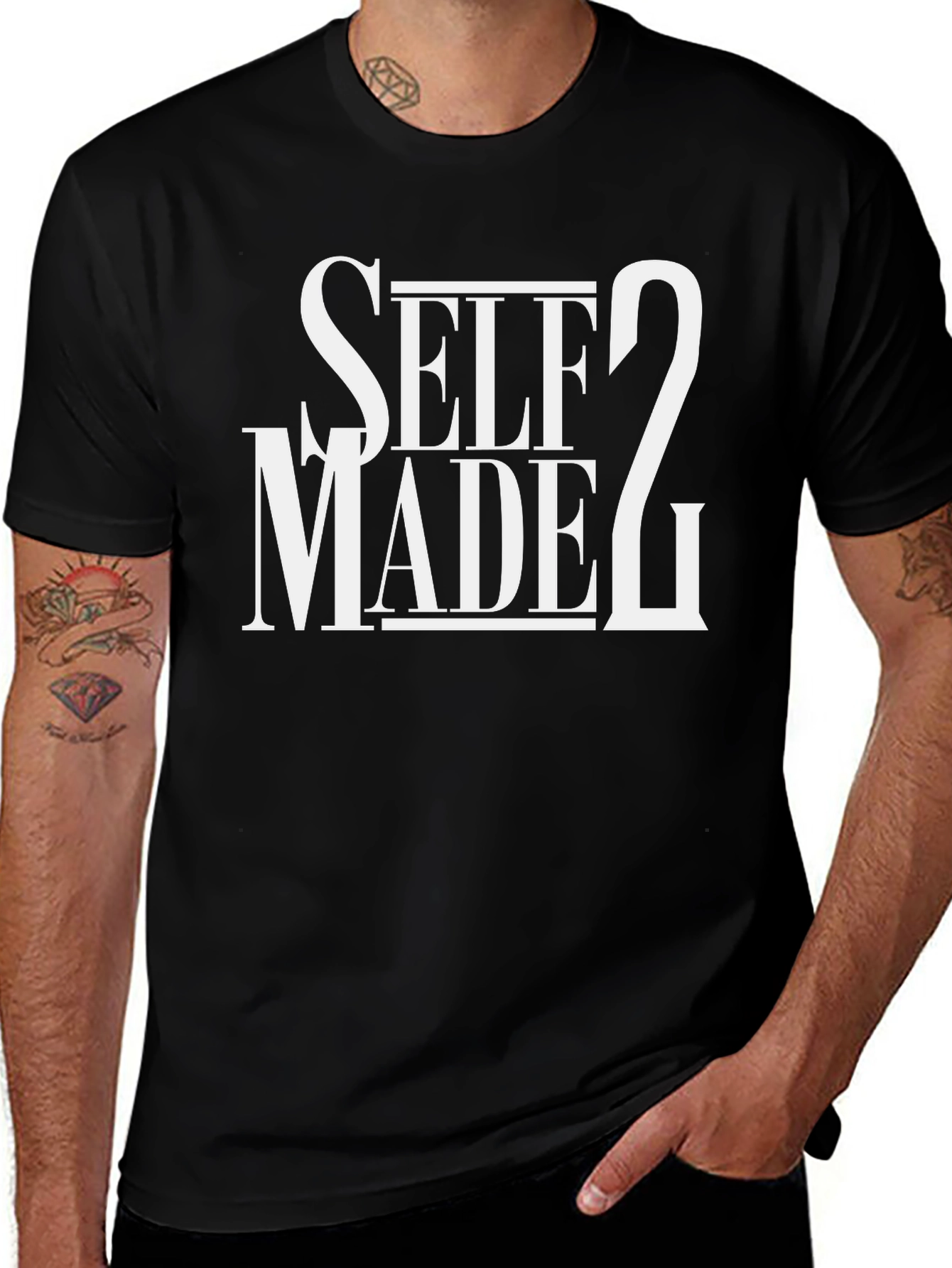 Self Made 2.0 Graphic T-Shirt - Black