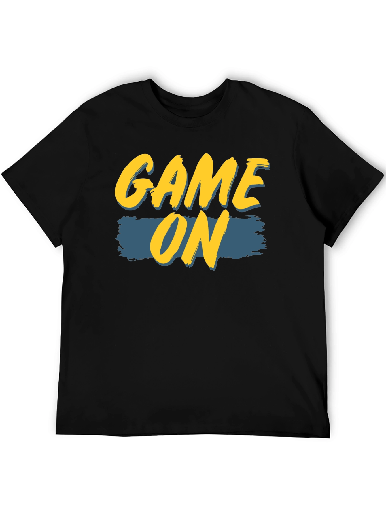 Game On Graphic Print Black T-Shirt