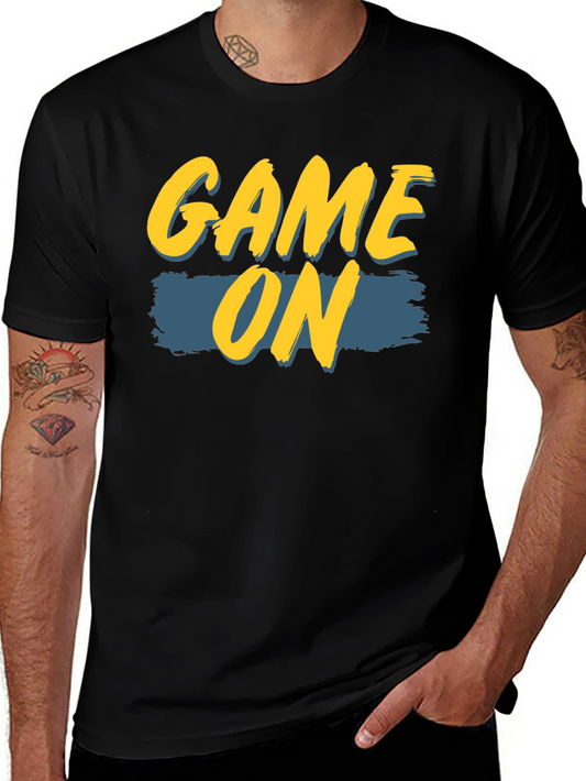 Game On Graphic Print Black T-Shirt