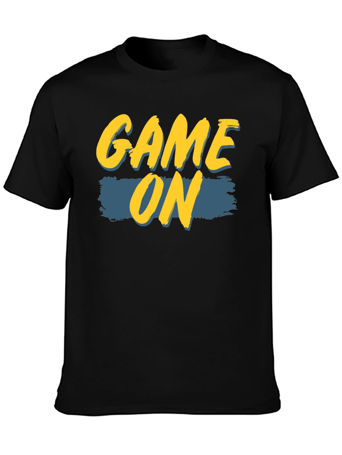 Game On Graphic Print Black T-Shirt