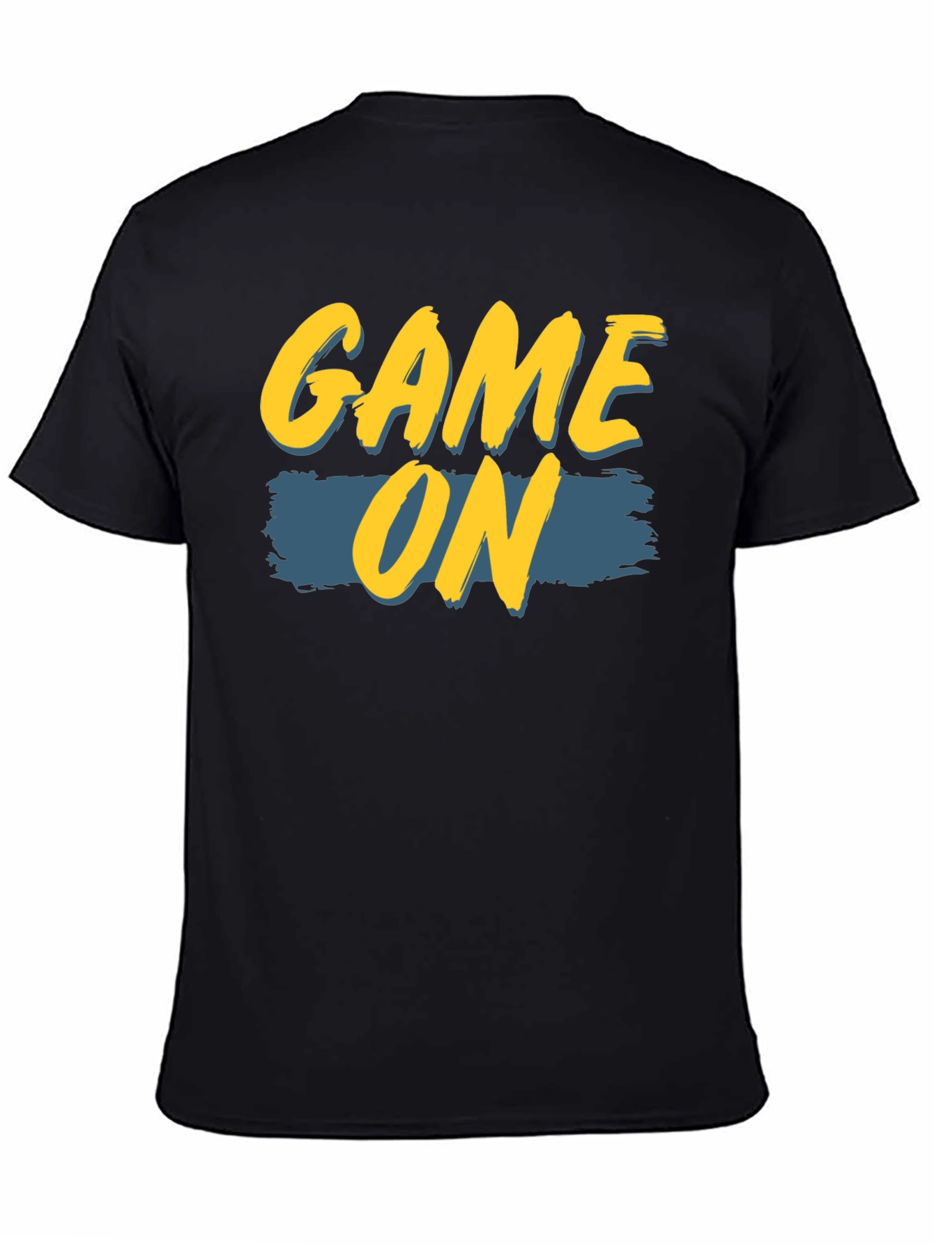 Game On Graphic Print Black T-Shirt