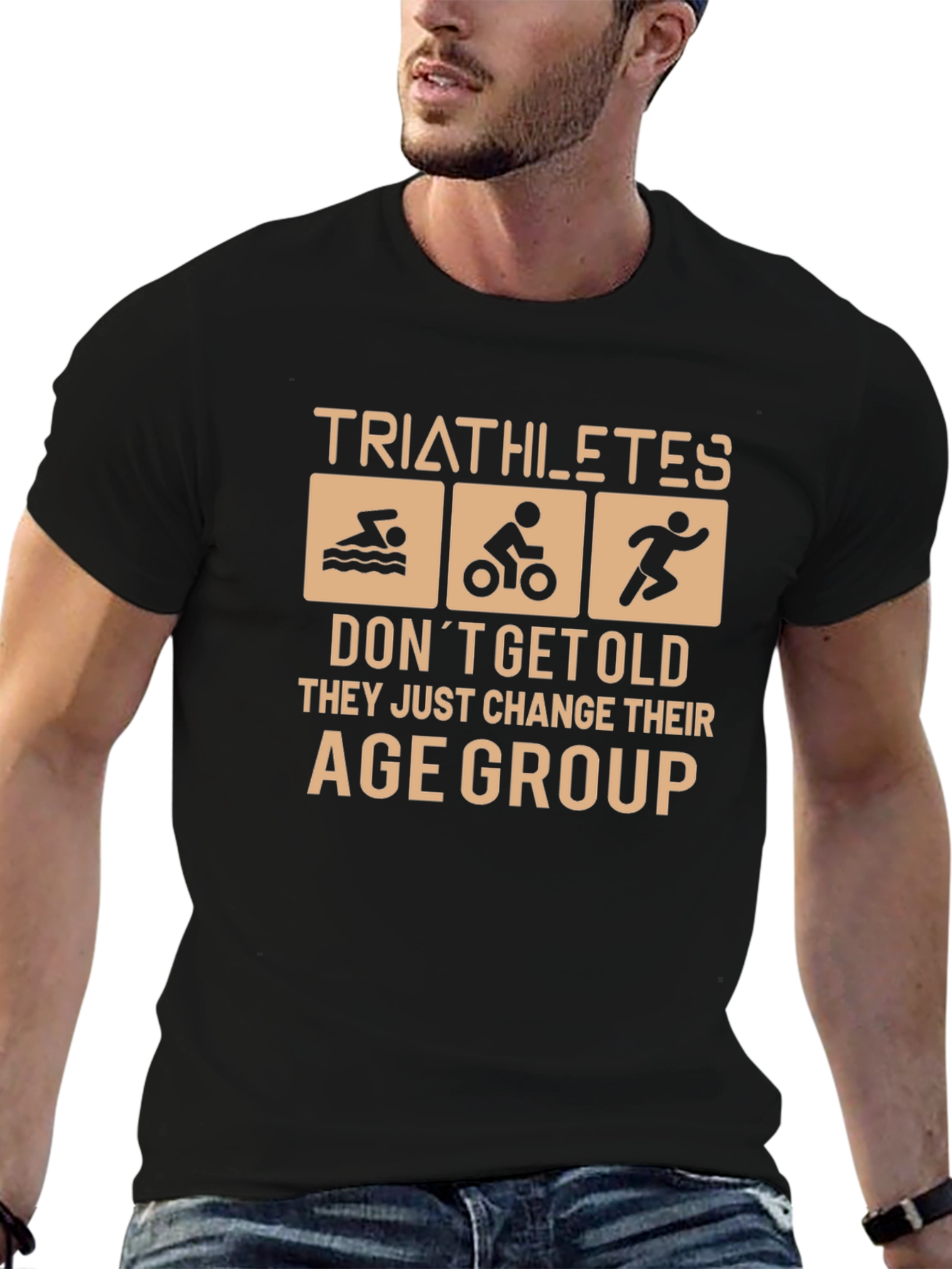 Triathlete Age Group Black Graphic Tee