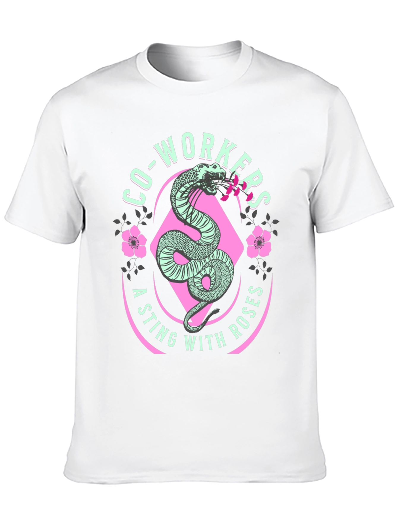 Co-workers A Sting With Roses Graphic T-Shirt