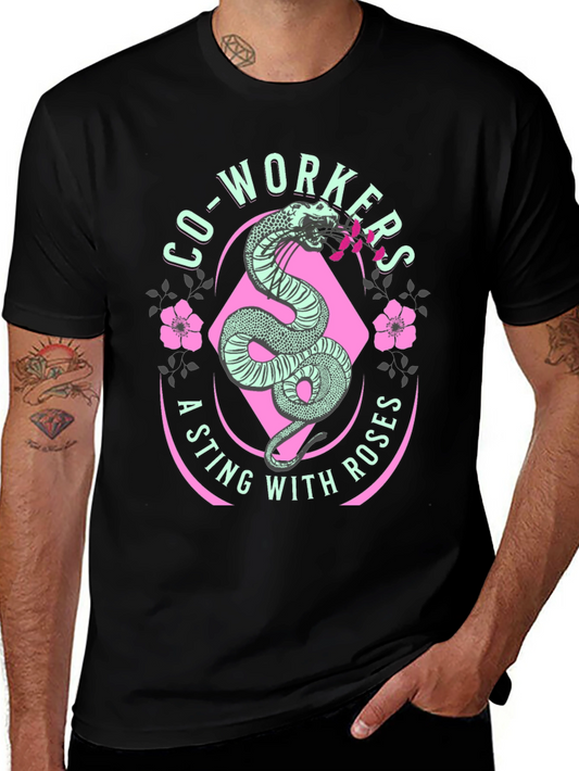 Co-workers A Sting With Roses Graphic T-Shirt