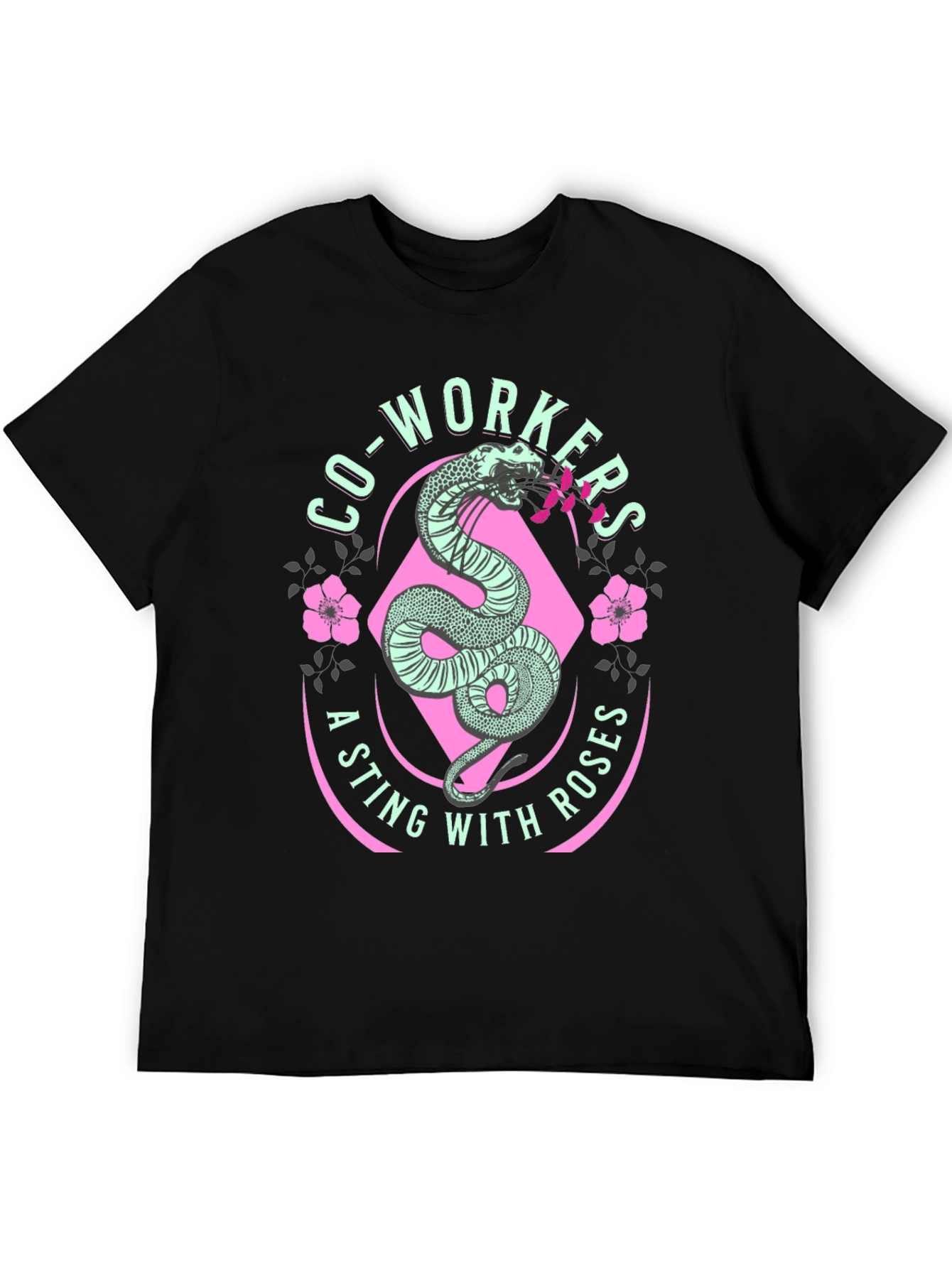 Co-workers A Sting With Roses Graphic T-Shirt