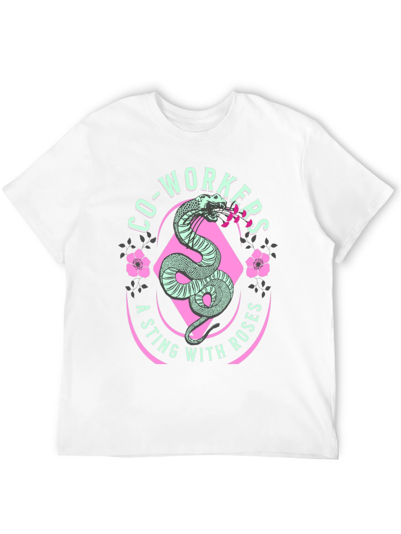 Co-workers A Sting With Roses Graphic T-Shirt