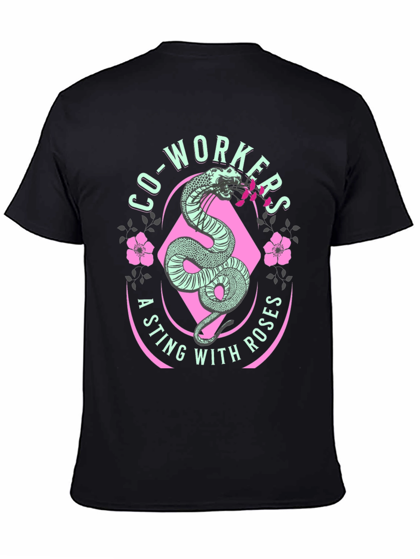 Co-workers A Sting With Roses Graphic T-Shirt