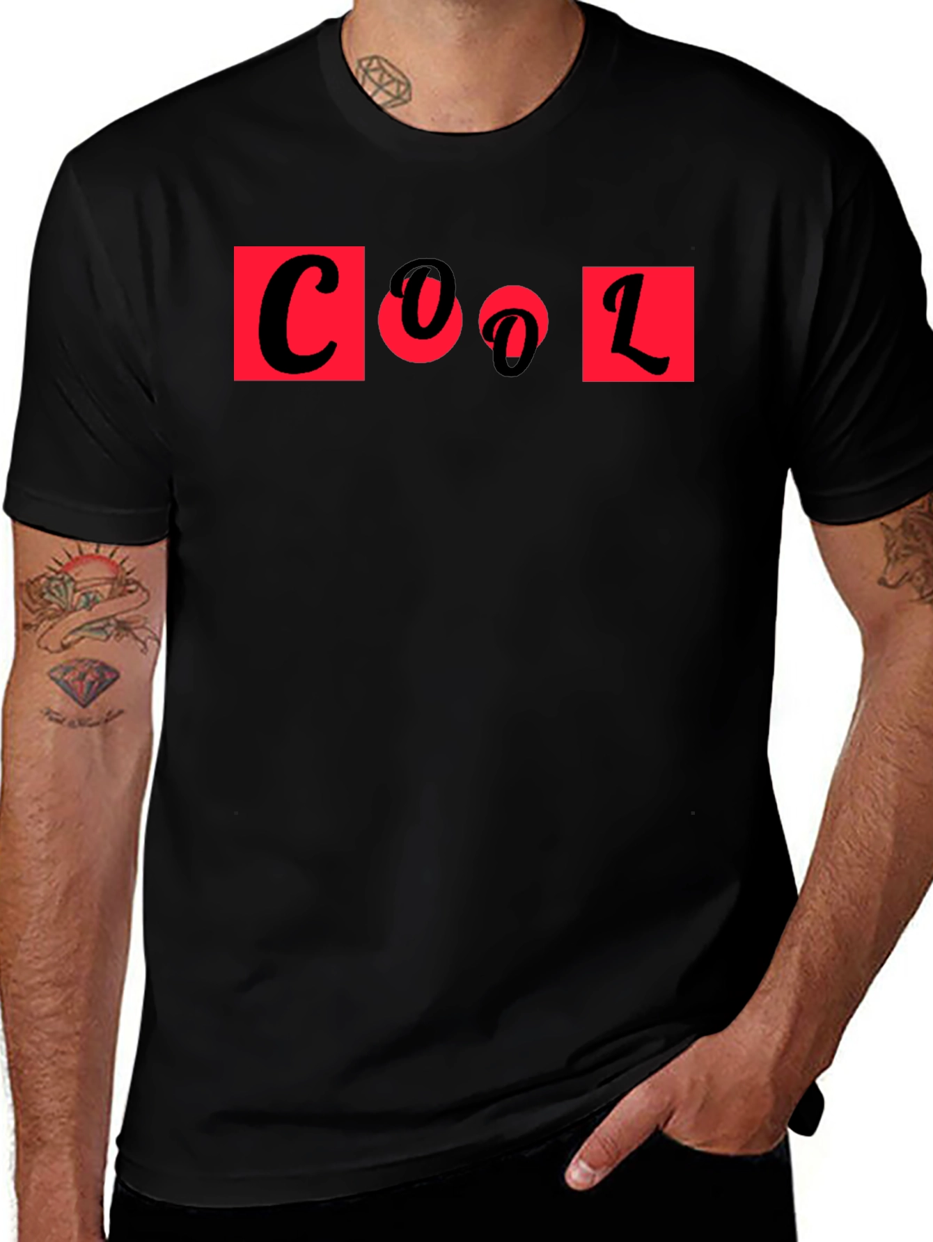 Cool Graphic Tee - Black Short Sleeve