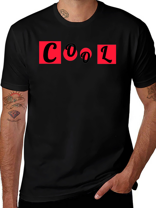 Cool Graphic Tee - Black Short Sleeve