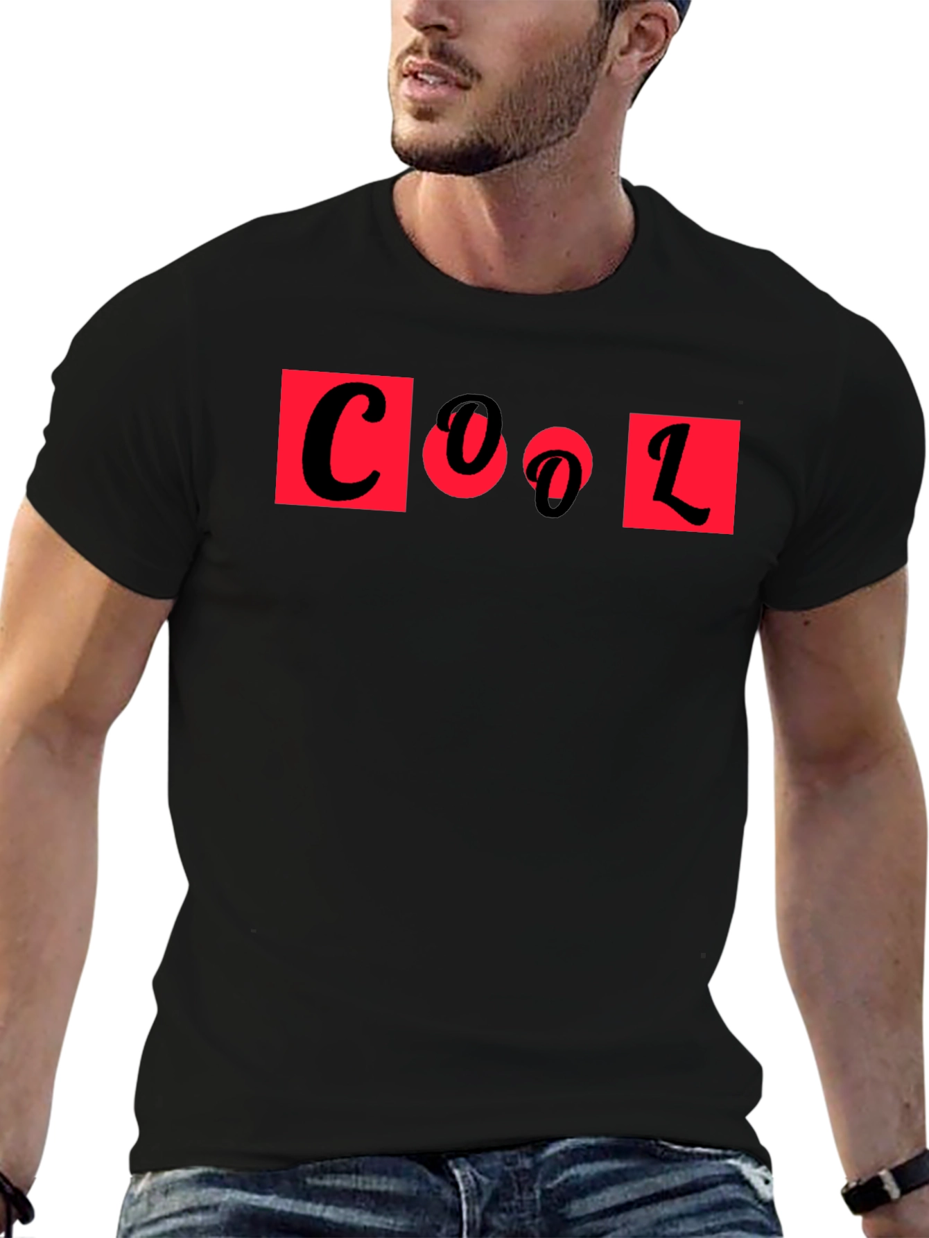 Cool Graphic Tee - Black Short Sleeve